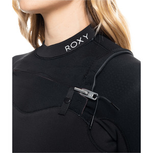 2022 Roxy Kvinders Performance 3/2mm Chest Zip Gbs Vddragt Erjw103078 - Jet / Sort